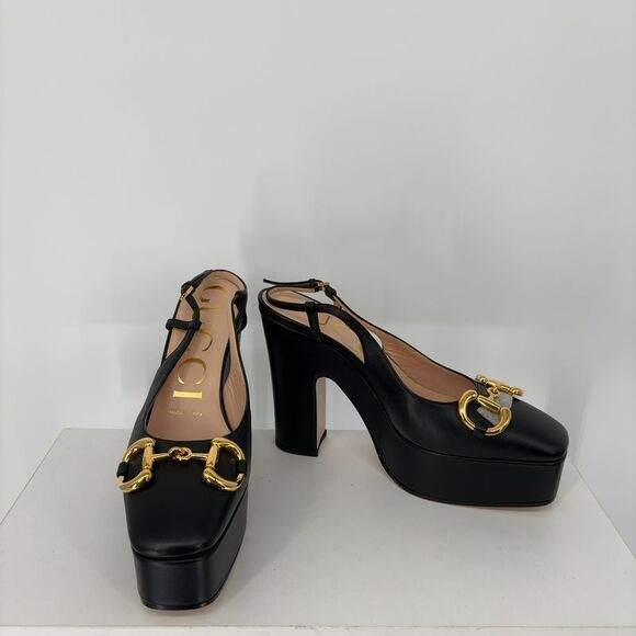 Gucci Shoes - Gucci Platform Leather Pumps